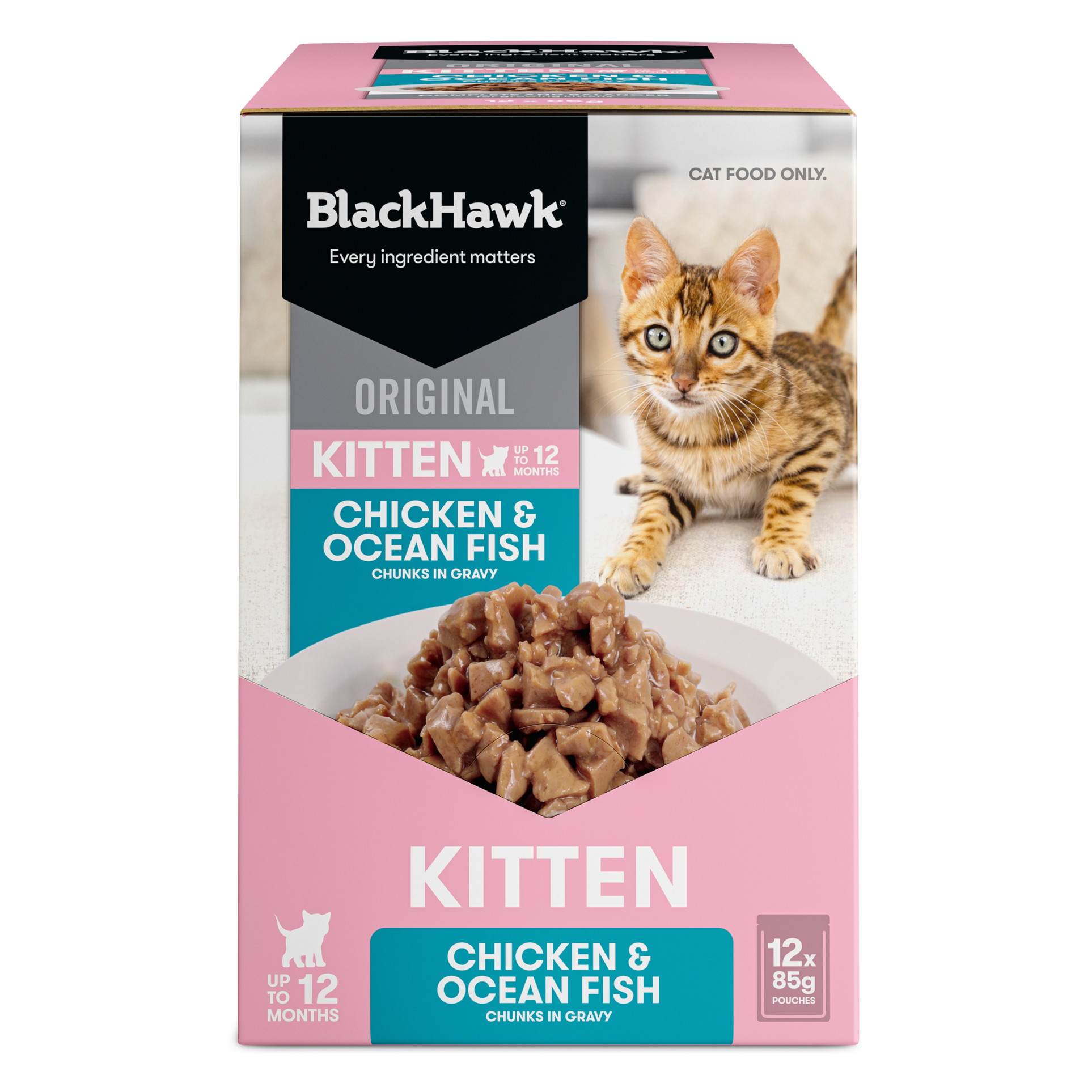 Wet Kitten Food | Chicken and Ocean Fish - Black Hawk