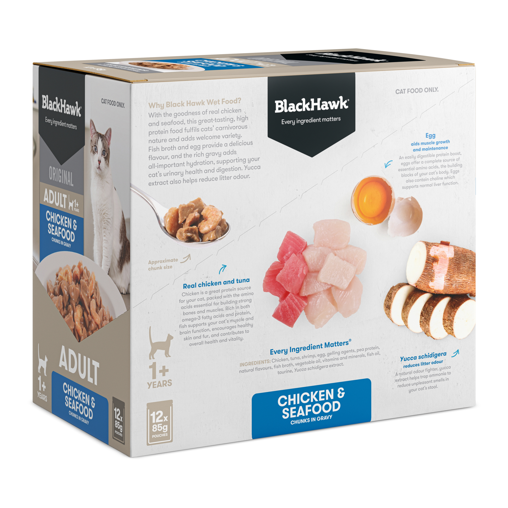 Wet Cat Food Chicken and Seafood